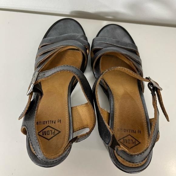 PALLADIUM Strappy Block Heel Sandals Metallic Look Womens Size 5.5 US Eur 36 - Picture 4 of 9